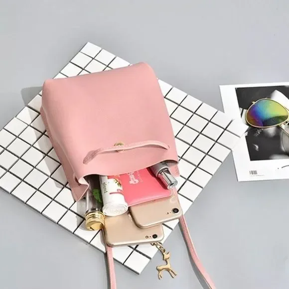 Mini leather crossbody bucket bag - Picture 2 of 8